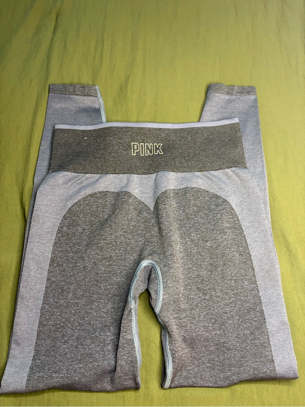 Victoria's Secret PINK Gray Blue Two-Tone Seamless Leggings